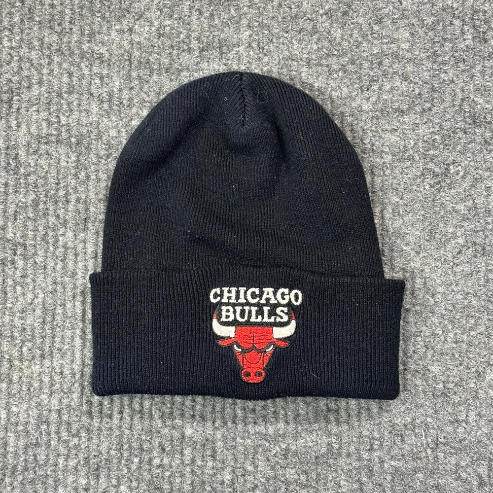 Vintage Bulls Hat Logo 7 Beanie Embroidered NBA Knit Cap 90s Jordan Pippen NBA